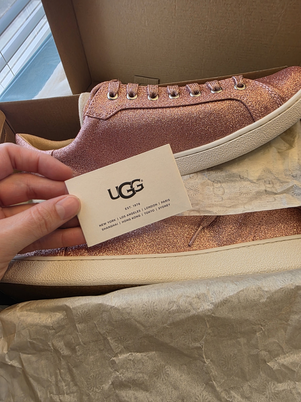 UGG Women's Glitter Pink Low-Top Sneakers